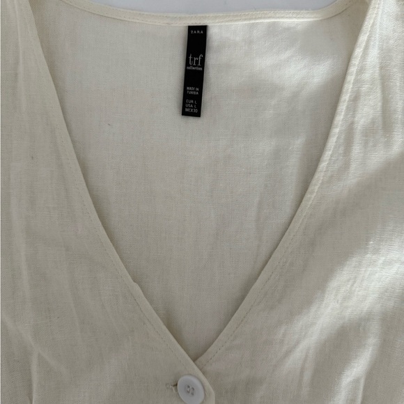 Very summery Cream Button-Down Dress - Picture 3 of 3